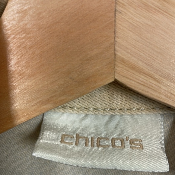 Chico's Denim Boho Fringe Cowgirl Vest Womens S Button Down 2 Pocket Blue Jacket - Picture 11 of 11